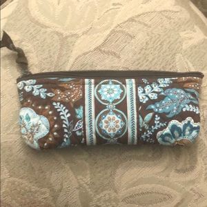 Vera Bradley Java Blue Cosmetic Zipper Case